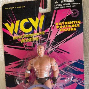 Vintage 1998 WCW Bill Goldberg poseable figure.
